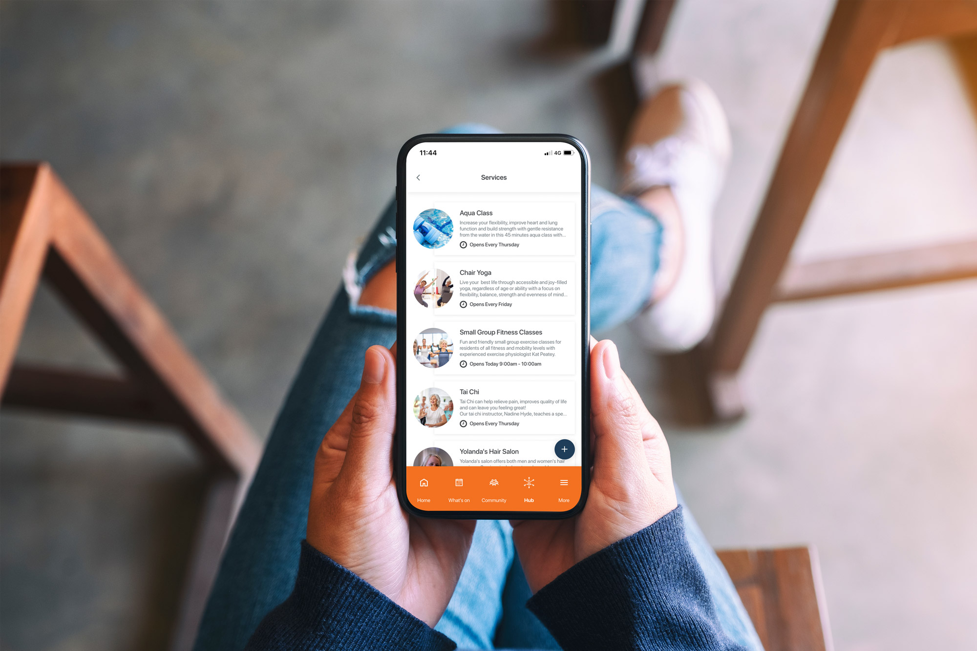 Residents connect inside the Community Bubble app - TriCare